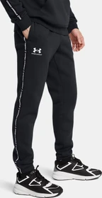 Under Armour Icon Fleece mit Streifen Trainingshose lang schwarz/weiß (Herren)