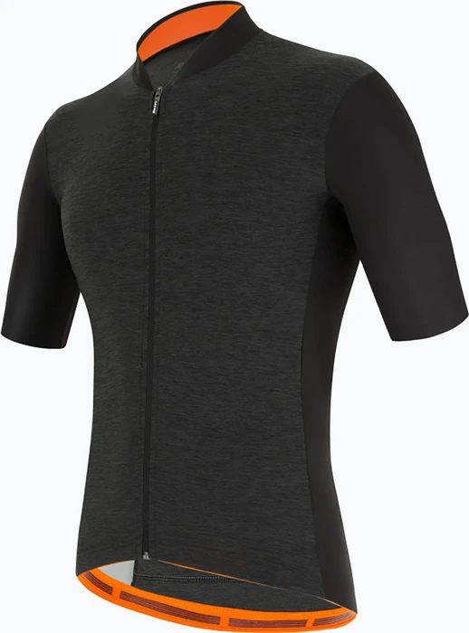 Santini Colore Puro Trikot kurzarm schwarz (Herren)