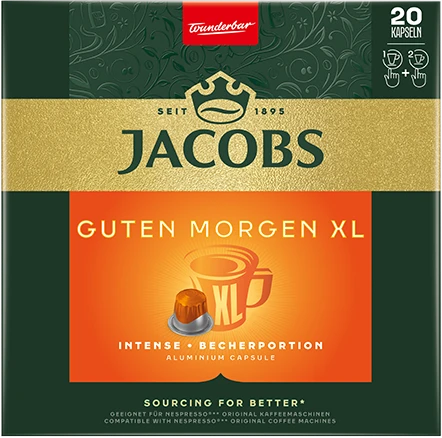 Jacobs Guten Morgen XL Kaffeekapseln, 20 Stück