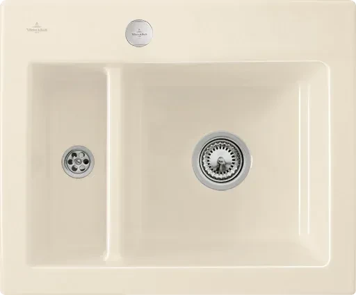 Villeroy & Boch Subway 60 XM flat flächenbündig Becken rechts mit Ablauffernbedienung crema