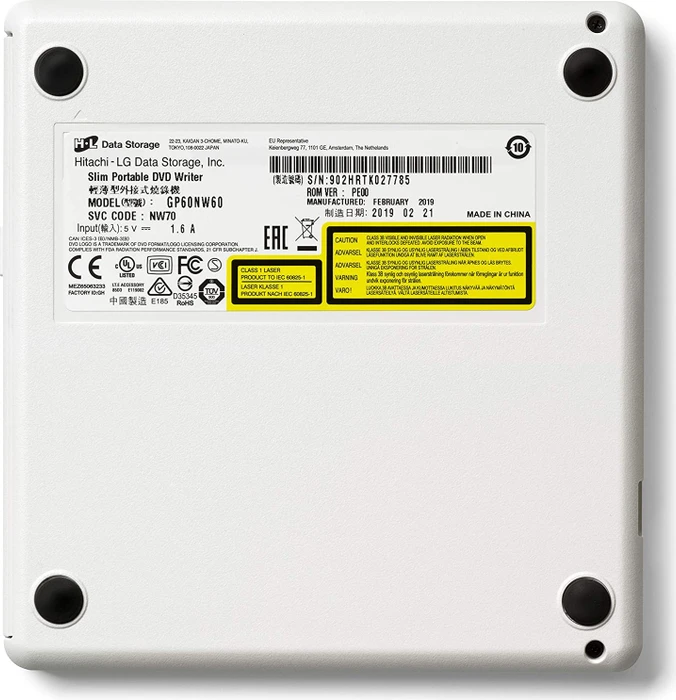Hitachi-LG Data Storage GP60NS60, SlimLine weiß, USB 2.0