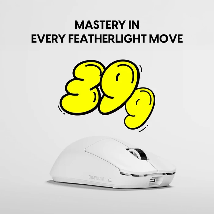 Pulsar Gaming Gears X2 CL CrazyLight Medium Wireless Uyuni White, USB