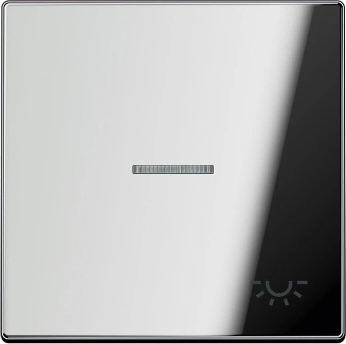 Jung Serie LS Wippe mit Lichtleiter Symbol Licht 1fach, glanzchrom