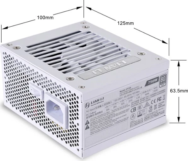 Lian Li SP750 weiß 750W, SFX