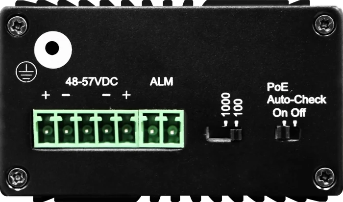 LevelOne IGP-08 Industrial Railmount Gigabit Switch, 2x RJ-45, 2x SFP, Hi-PoE