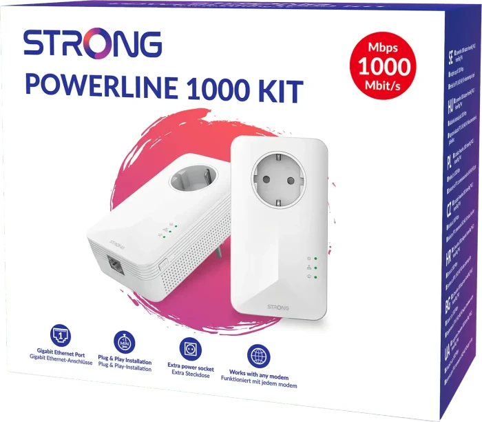 Strong Powerline 1000 Duo, EU, V2, HomePlug AV2, RJ-45, 2er-Pack