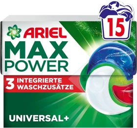 Ariel Universal+ MaxPower Pods Waschmittel, 15 Stück