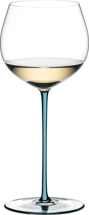 Riedel Fatto A Mano Oaked Chardonnay Weißweinglas türkis