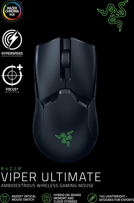 Razer Viper Ultimate, Classic schwarz, USB