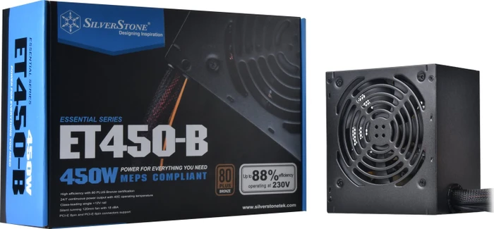 SilverStone Essential Bronze ET450-B 450W, ATX 2.4