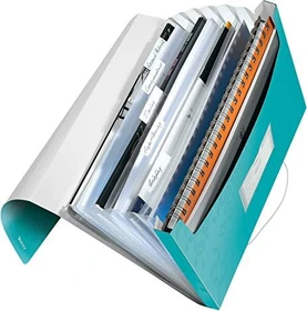 Leitz WOW Projektmappe, 6 Fächer, A4, eisblau