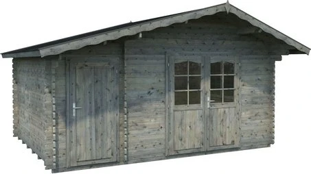 Palmako Emma 14.2m² Gartenhaus grau tauchgrundiert