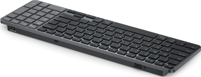 Dell Pro 7 Rechargeable Compact Wireless Keyboard, grau, USB/Bluetooth, DE