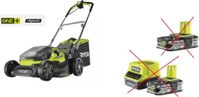 Ryobi RY18LMH37A-225 Hybrid Elektro-/Akku-Rasenmäher inkl. 2 Akkus 2.5Ah