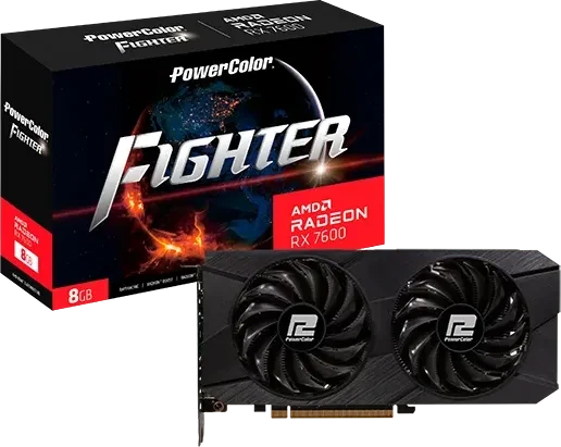 PowerColor Fighter V2 Radeon RX 7600, 8GB GDDR6, HDMI, 3x DP
