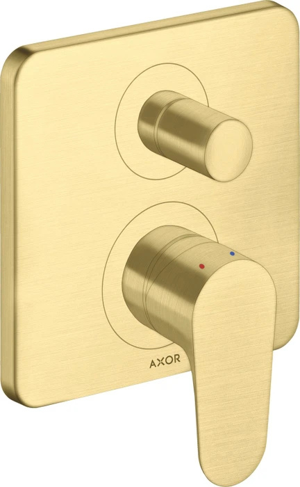 Hansgrohe Axor Citterio M Wannenmischerarmatur mit Sicherung brushed brass