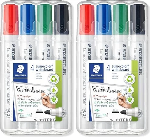 Staedtler Lumocolor Whiteboardmarker 351 sortiert, 4er-Set