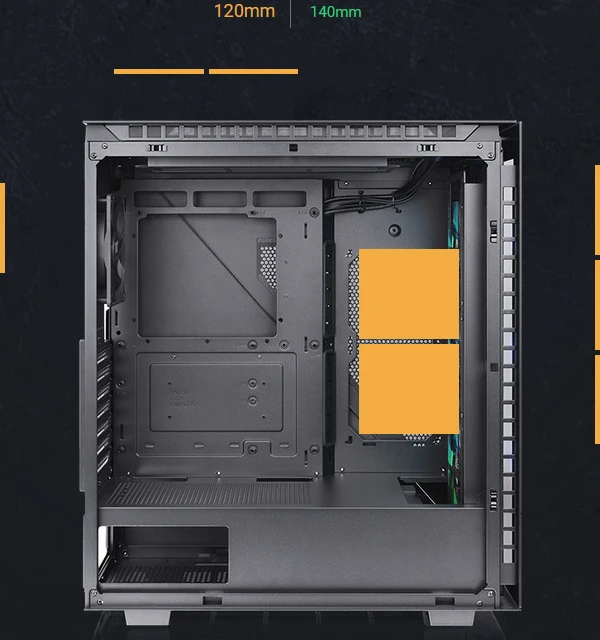 Thermaltake Divider 500 TG Air, schwarz, Glasfenster