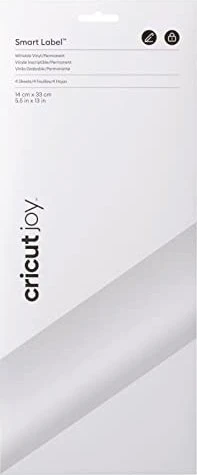 Cricut Joy Smart Writable Vinylfolie permanent weiß, 13.9x33cm, 4 Stück