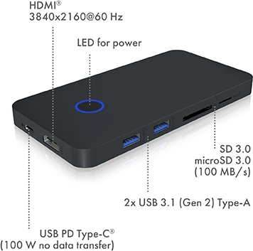 RaidSonic Icy Box IB-DK2108M-C, USB-C 3.1 [Buchse]