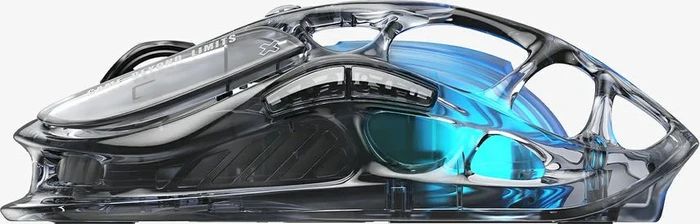 GravaStar Mercury M2 Wireless Gaming Mouse, Transparent Black, USB/Bluetooth