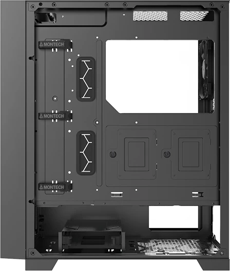 Montech Air 1000 Lite Black, schwarz, Glasfenster