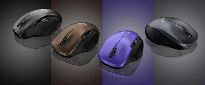 Genius Ergo 8200S Wireless Silent Mouse braun/schwarz, USB