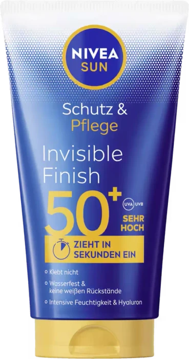 Nivea Sun Schutz & Pflege Invisible Finish Sonnencreme LSF50+, 150ml