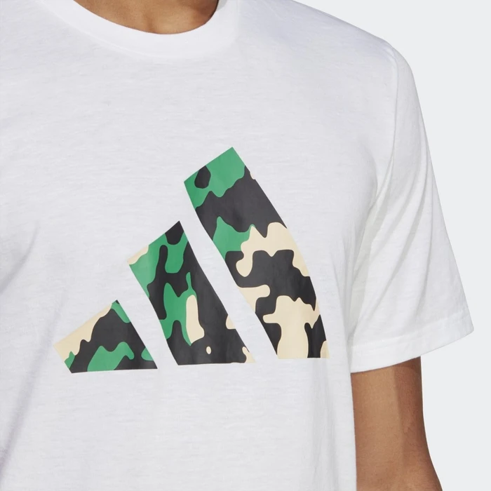 adidas Train Essentials Seasonal Logo Training Funktionsshirt kurzarm weiß (Herren)