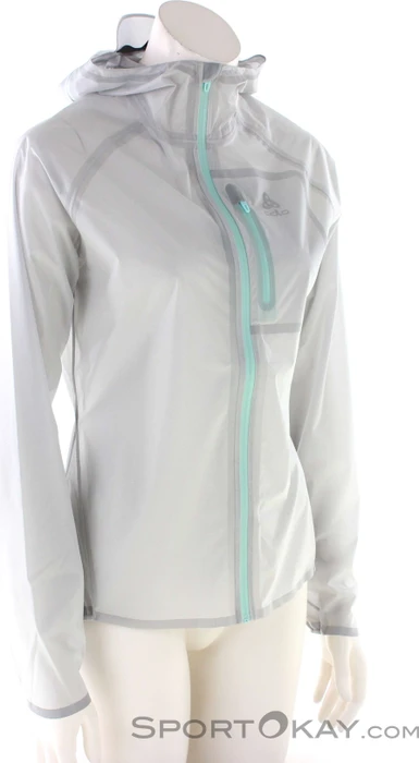 Odlo Zeroweight Dual Dry Waterproof Laufjacke odlo silver grey/polynya (Damen)
