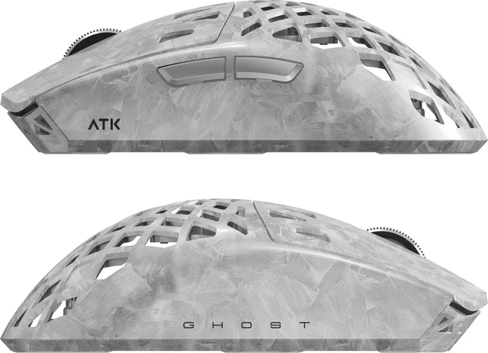 ATK Blazing Sky Ghost Ultimate 8K Hollow Carbon Fiber Wireless, silber, USB/Bluetooth