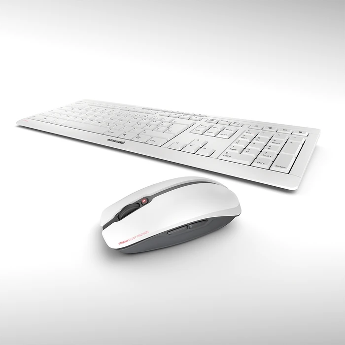 Cherry Stream Desktop weiß/grau, USB, DE