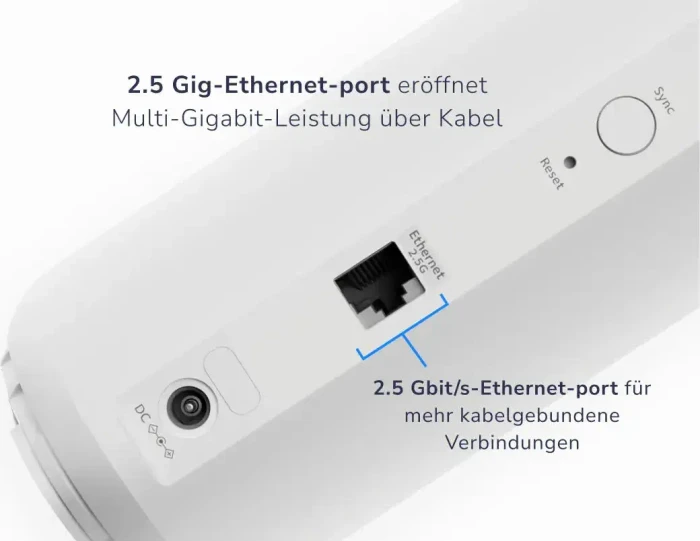 Netgear Orbi Wi-Fi 7, 370 Serie RBE370, Satellit, BE3600, weiß
