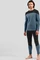 Odlo Revelstoke Performance Wool Warm Baselayer Funktionsshirt langarm black/provincial blue melange (Herren) Vorschaubild