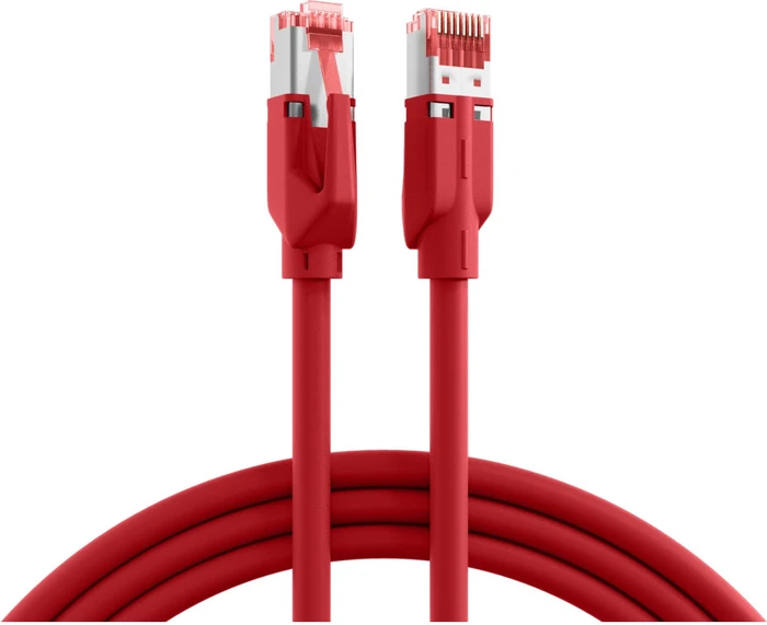 EFB Elektronik TM21 Dätwyler 7702 Patchkabel, Cat7/Cat6a, S/FTP, RJ-45/RJ-45, 5m, rot