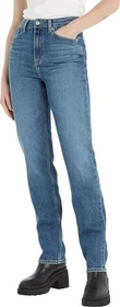 Tommy Hilfiger Classics Straight mit mittelhohem Bund Jeans mel (Damen)