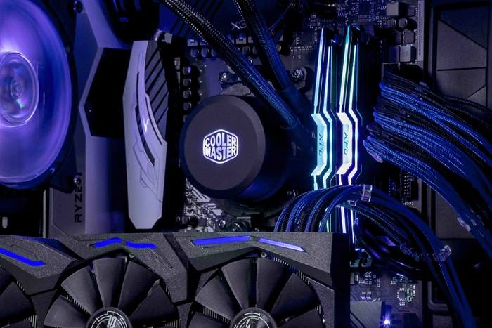 Cooler Master Sleeved Extension Cable Kit, 30cm, schwarz/blau