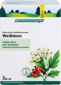 Salus Schoenenberger Weißdorn Pflanzensaft, 600ml (3x 200ml)