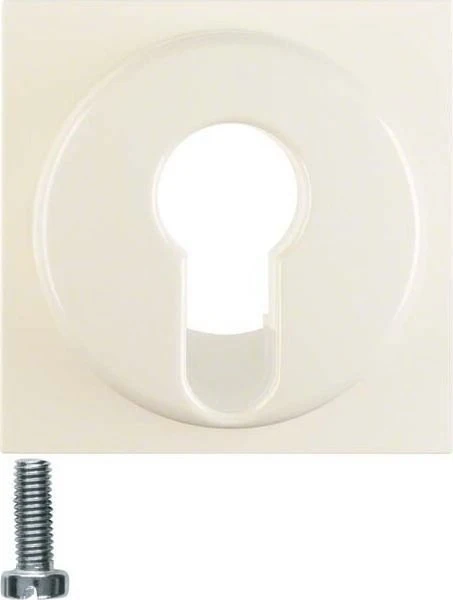Berker S.1/B.3/B.7 Zentralstück für Schlüsselschalter/-taster, weiß glänzend