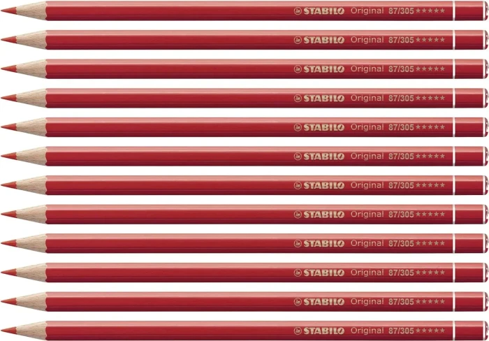 STABILO Original Buntstift zinnoberrot, 12er-Pack