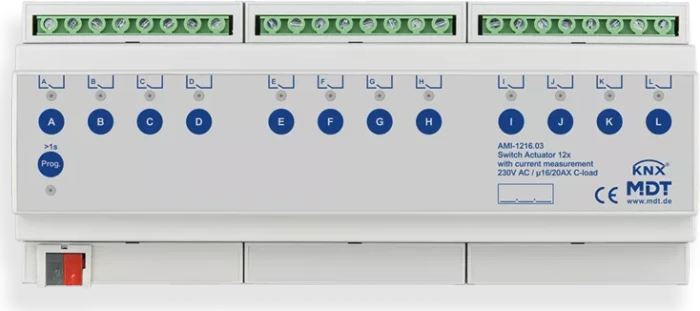MDT Schaltaktor AMI Gen3 12-fach, 12TE REG, 16/20A, Schaltaktor