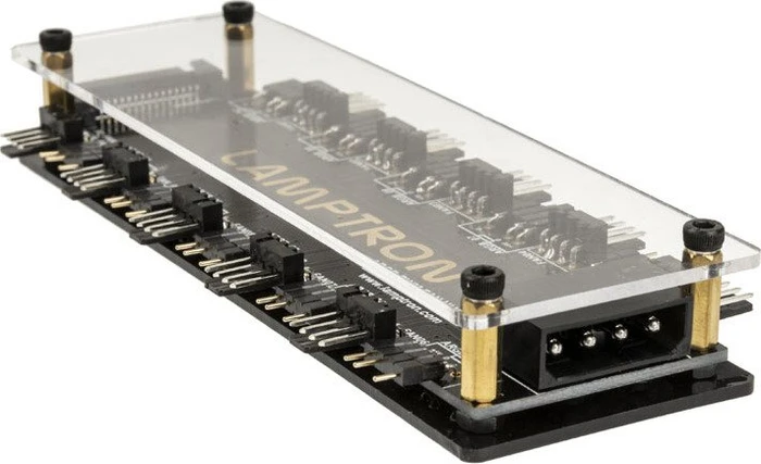 Lamptron SP901, Licht- und Lüfterverteiler, schwarz, 10-fach