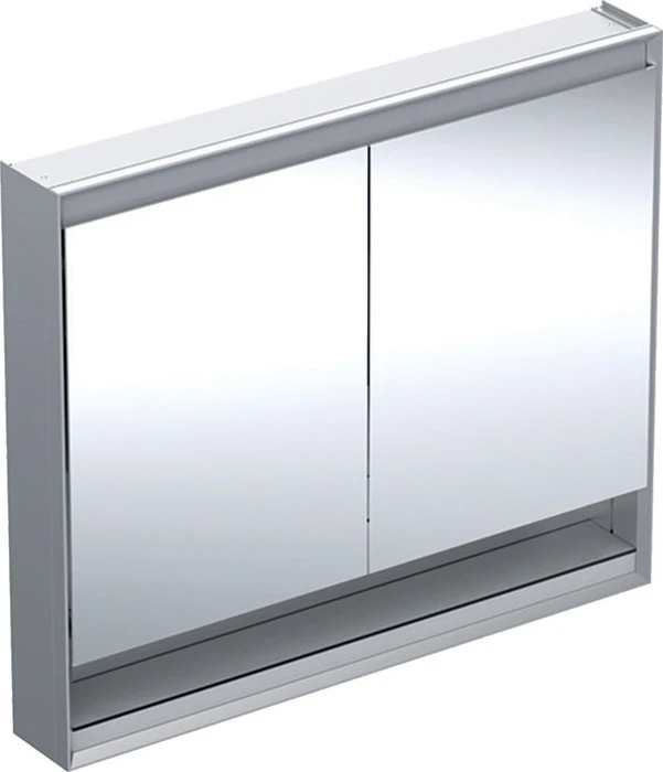 Geberit ONE Spiegelschrank ComfortLight, Nische, 2 Türen, AP-Montage, 105cm, Aluminium eloxiert