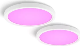 Philips Hue White and Color Ambiance Devote schlanke Deckenleuchte S, 2 Stück