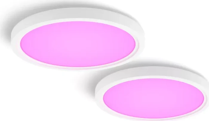 Philips Hue White and Color Ambiance Devote schlanke Deckenleuchte S, 2 Stück