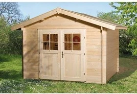 Weka Premium 28 300x300cm Gerätehaus natur