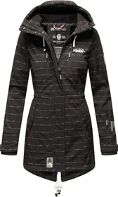 Marikoo Zimtzicke Mantel schwarz lines (Damen)