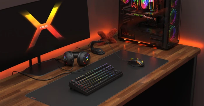 Krux Atax Pro RGB, TKL, schwarz, LEDs RGB, Gaote Outemu BLUE, USB, US