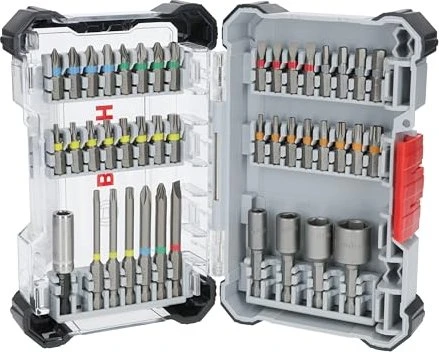 Bosch Professional Extra Hard Bitset/Steckschlüsselsatz inkl. Werkzeugbox, 43-tlg.