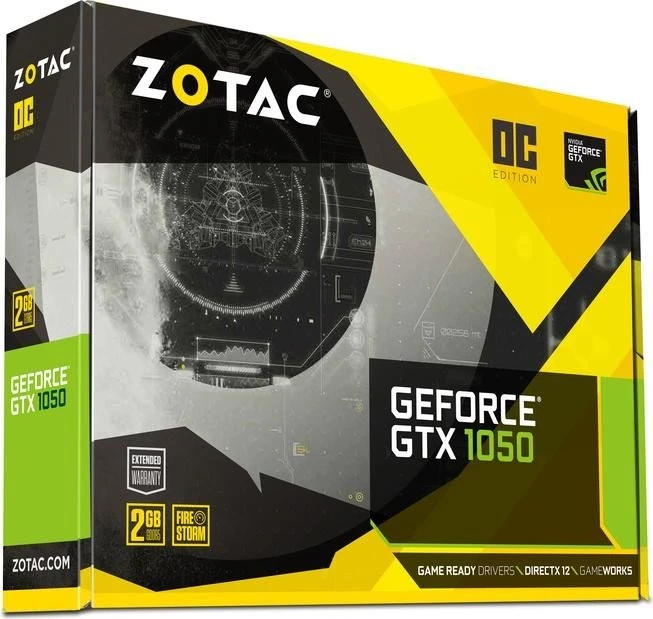 Zotac GeForce GTX 1050 OC, 2GB GDDR5, DVI, HDMI, DP